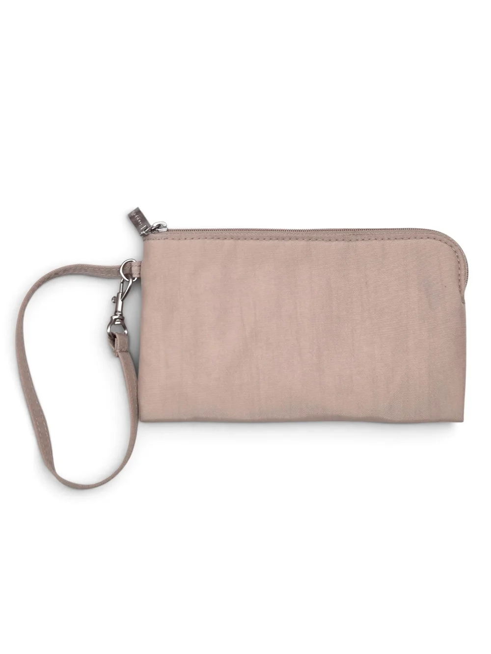 Baggallini RFID Wristlet Pouch Clutch Neutral Blush Pink Nude Taupe EUC
